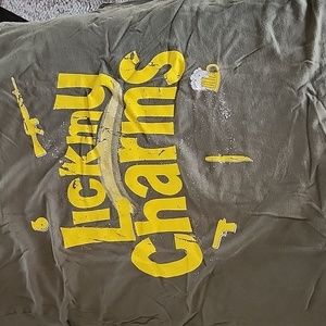 Men's XL Grunt Style Tshirt olive green Lick My Charms